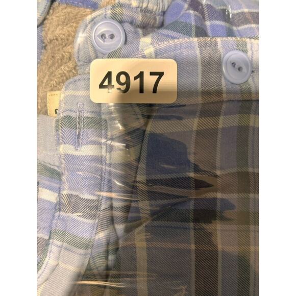 LL Bean Hoodie Womens 2X Blue Plaid Flannel Shacket Shirt Jacket Fleece Lined - Picture 8 of 8